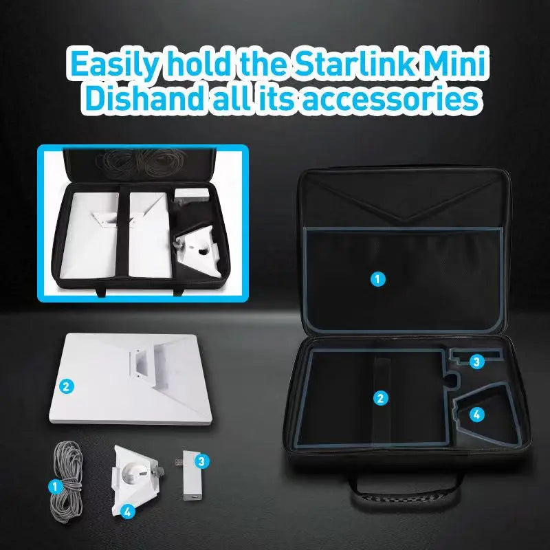 Starlink Mini Kit Hard Protective Carrying Case Waterproof Luggage Storage Bag Protective Bag Scratch-Resistant Travel Case