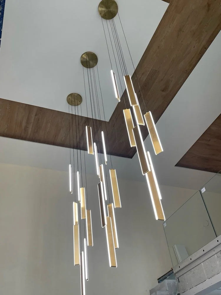 Modern Stair Chandelier Indoor Lighting Ceiling Lamp Attic Room hanging Light LED Chandeliers For Living Room Pendant Lights