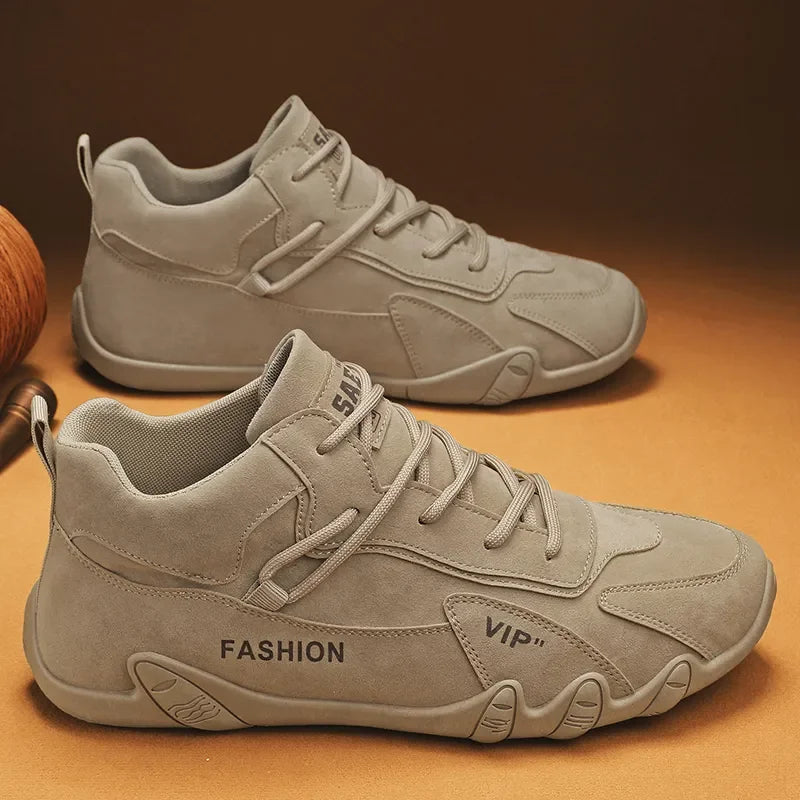 Ankle Boots For Men Spring Man Casual Sneakers Non Slip Khaki Work Mens Shoe Short Boots Loafers Lace Up zapatos de hombres