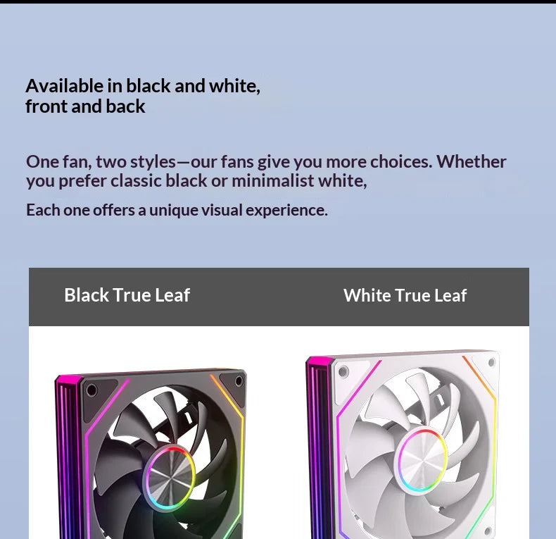 Veebyte PRISM 8 PRO PC Fan 120mm ARGB 4PIN 5V-3PIN PWM Quiet Cooling Fan 12V Large Air Volume Computer Fan 45.2CFM/800-1600RPM