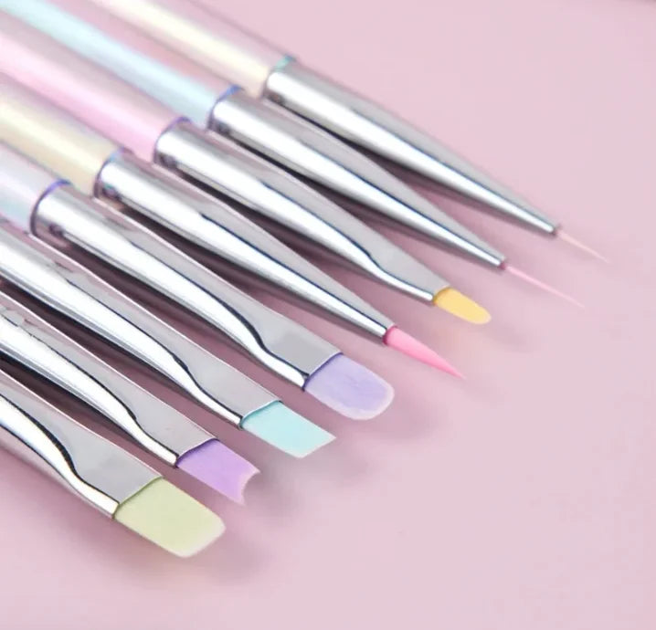 Nail Design Art Pen Aurora Transparent Brush Painting Brush Uv Gel Extension Drawing Carving Pen Diy Manicure Tool Nail Brush