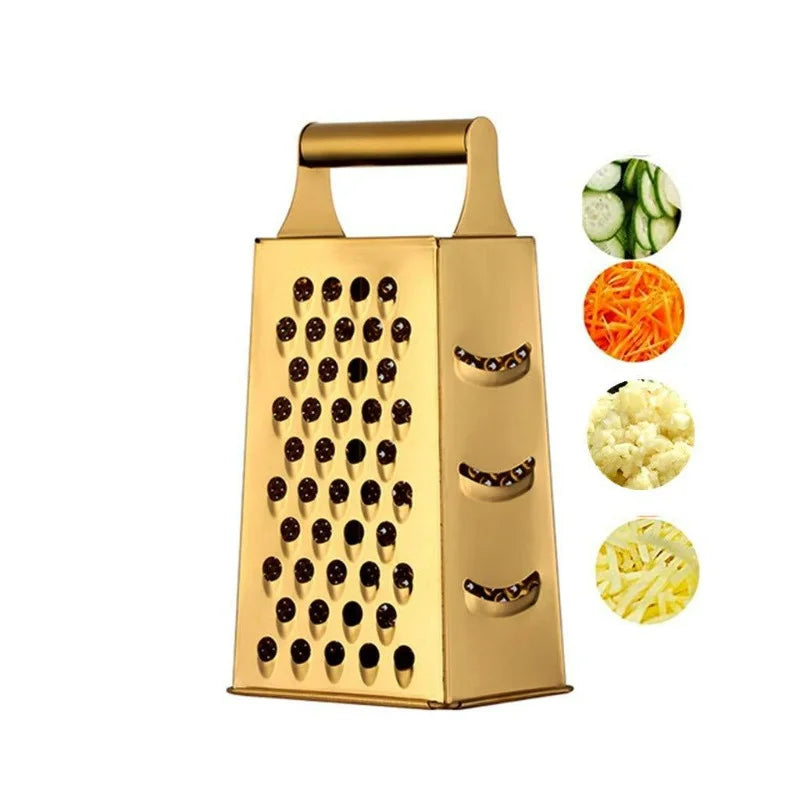 Four Sided Grater Kitchen Vegetable Stainless Steel Slicer Household Potato Peeler Garlic Chopper Cooking Tool
