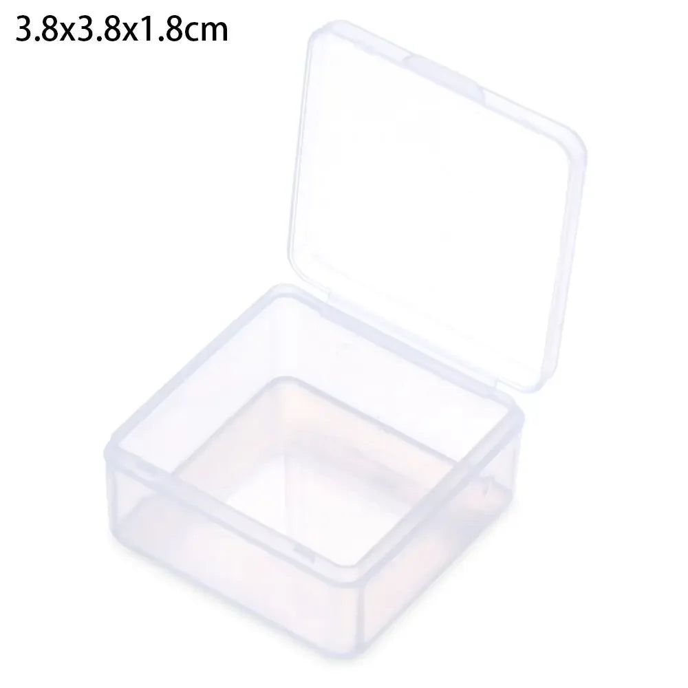 Mini Plastic Box Rectangular Translucent Packing Box Dustproof Durable Strong Jewelry Button Sundries Storage Case Container