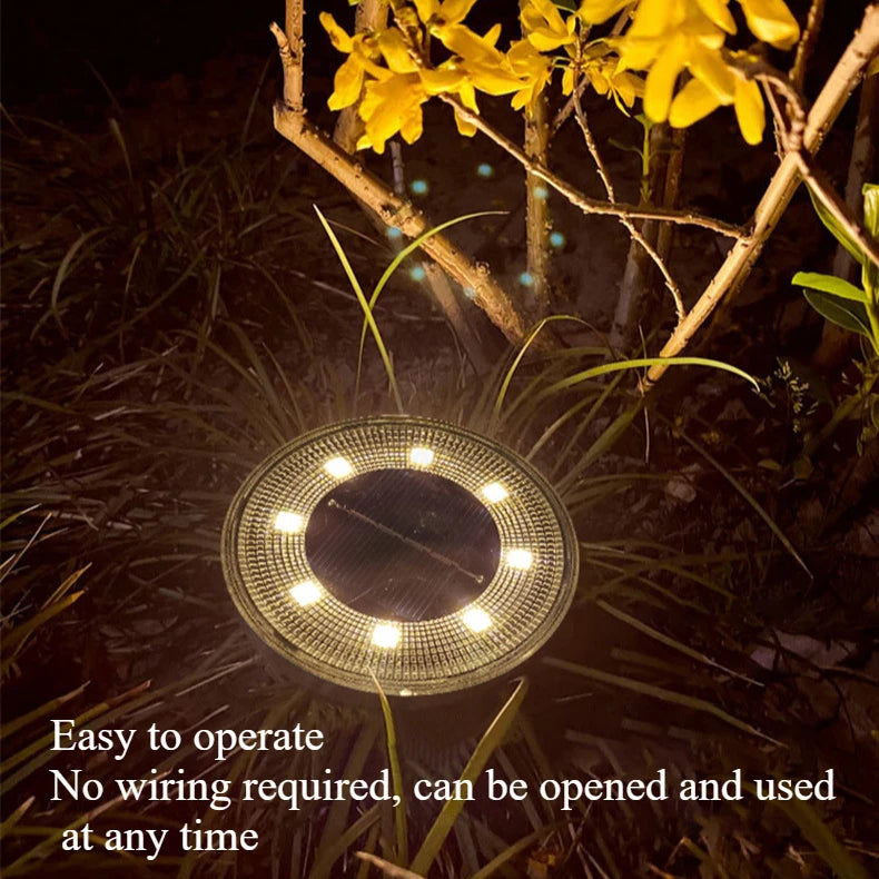New LED Solar Lawn Light IP68 Outdoor Waterproof Outdoor Courtyard Step Garden Garden Atmosphere Decorative Lighting