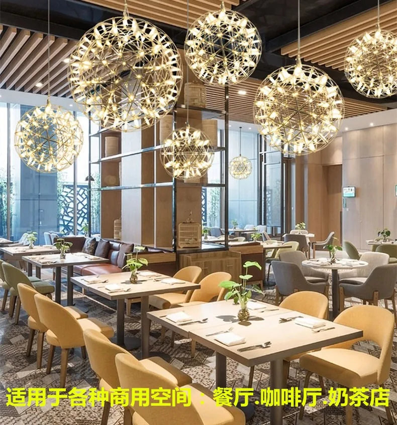 Sparkleball Panoramic Starry Sky Pendant Light Commercial Internet Celebrity Bar Salon Loft Duplex Art Ball Decorative Light