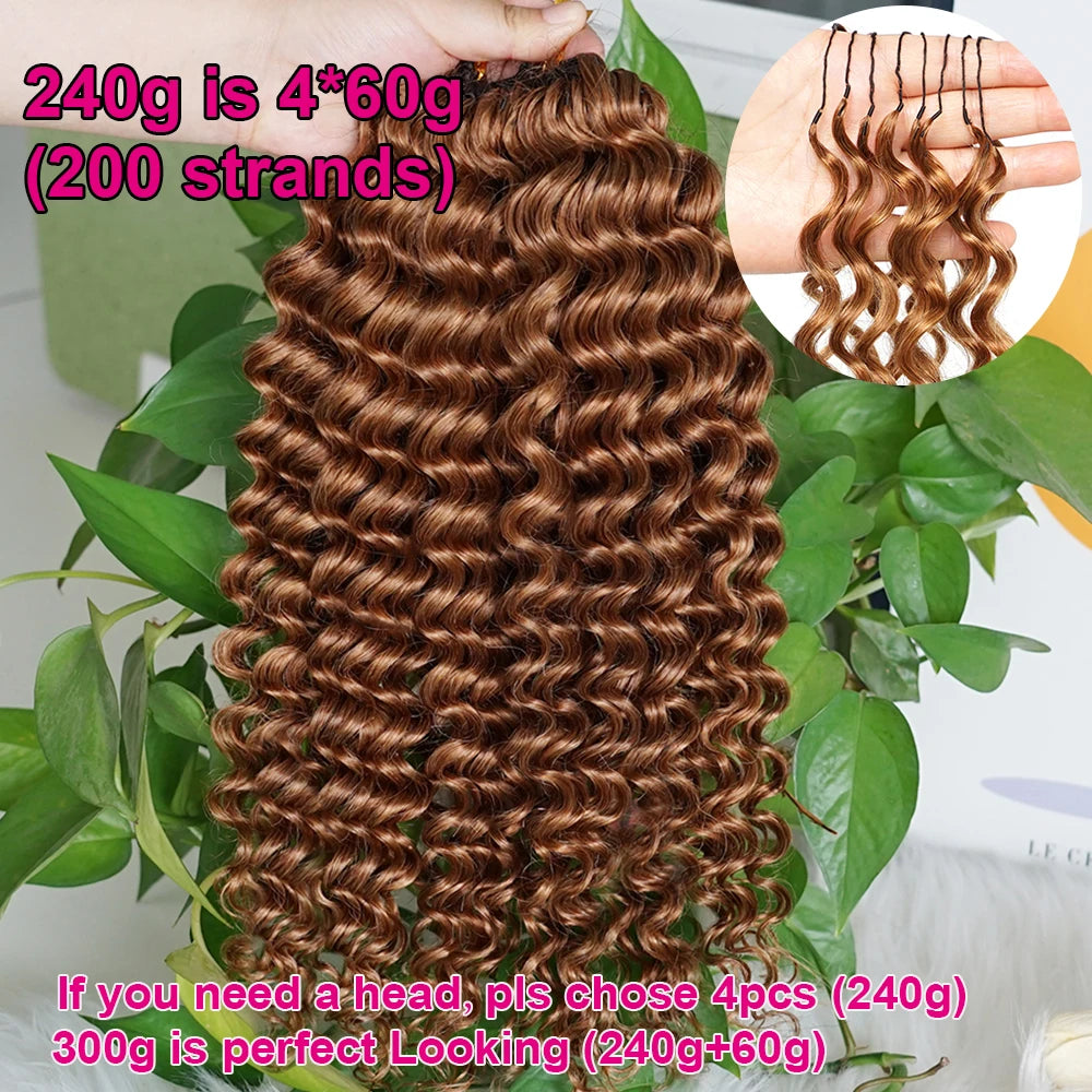 Deep Wave Crochet Hair Extensions – Multiple Colors & Pack Sizes