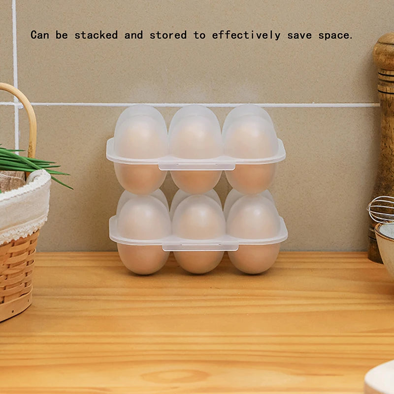 Kitchen Organizer 6 Grids Mini Egg Dispenser Holders For Case With Fixed Handle Organization Storage Egg Storage Box Box