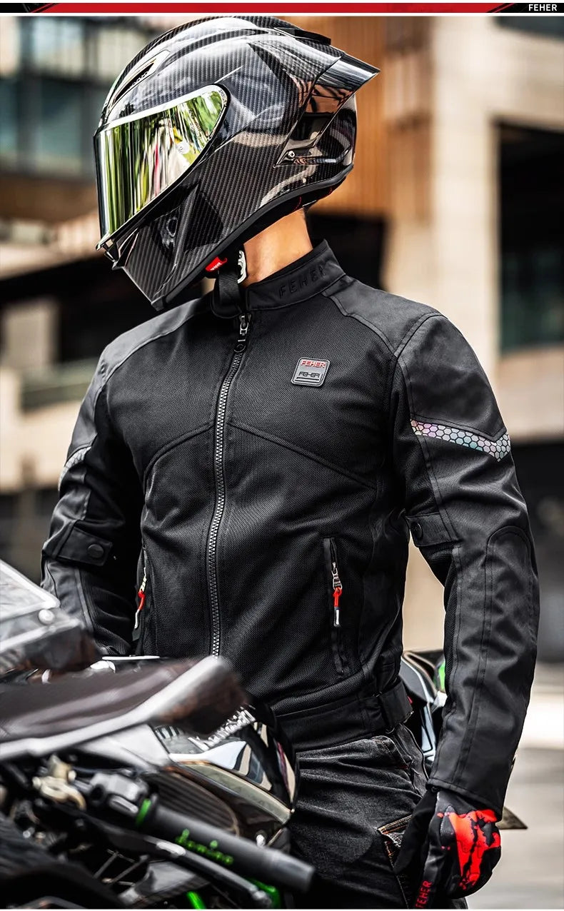 Men's Motorcycle Jacket Summer Clothing Anti-Collision Motorcycles Pants Motocross Off-road CE Protection Motocross Rider Coat