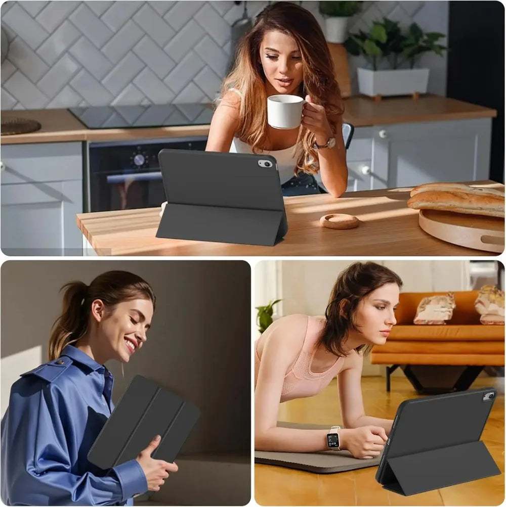 For iPad 11 A16 Case 2025 11inch TPU Tri-Fold Magnetic Stand Tablet Cover Funda For iPad 11th Generation Case A3355 A3356 A3354
