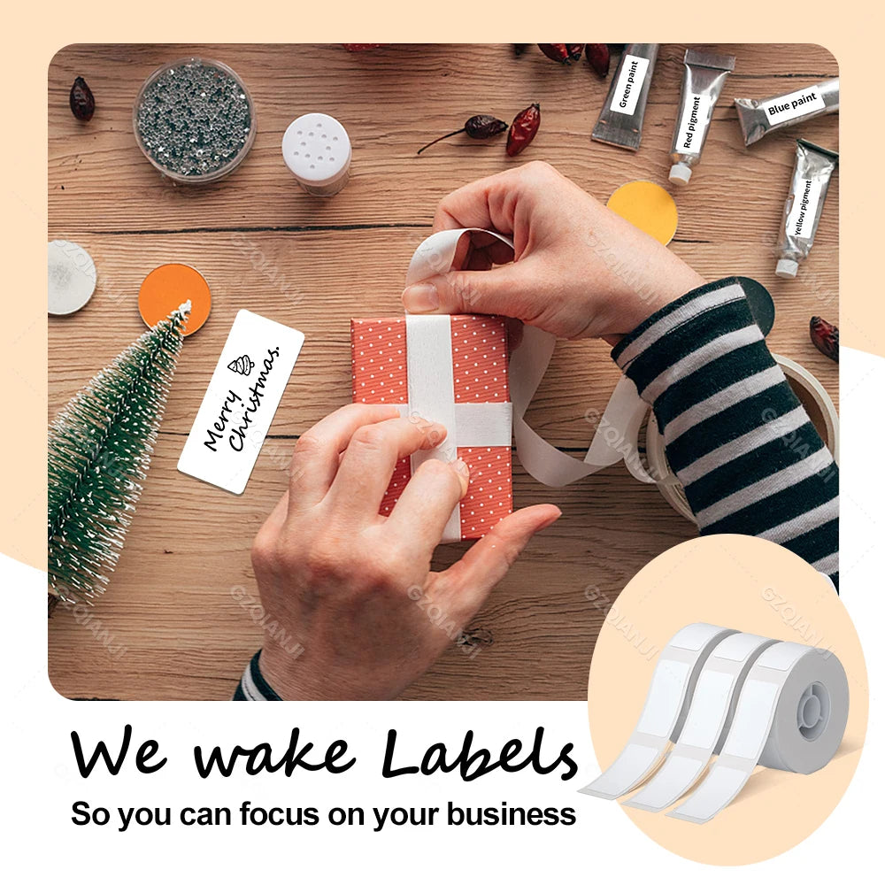 Niimbot Transparents Clear Pure White Thermal Label Sticker Paper Roll Self-Adhesive Barcode Price Name Printing for D11 D110