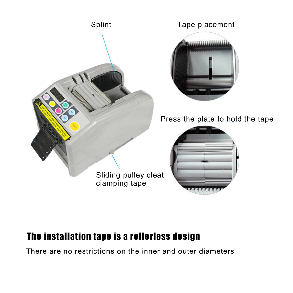 Electric Tape Dispenser Dual Sided Adhesive Cutting Machine Industrial Supplies JXD-60 Automatic Tape Dispenser