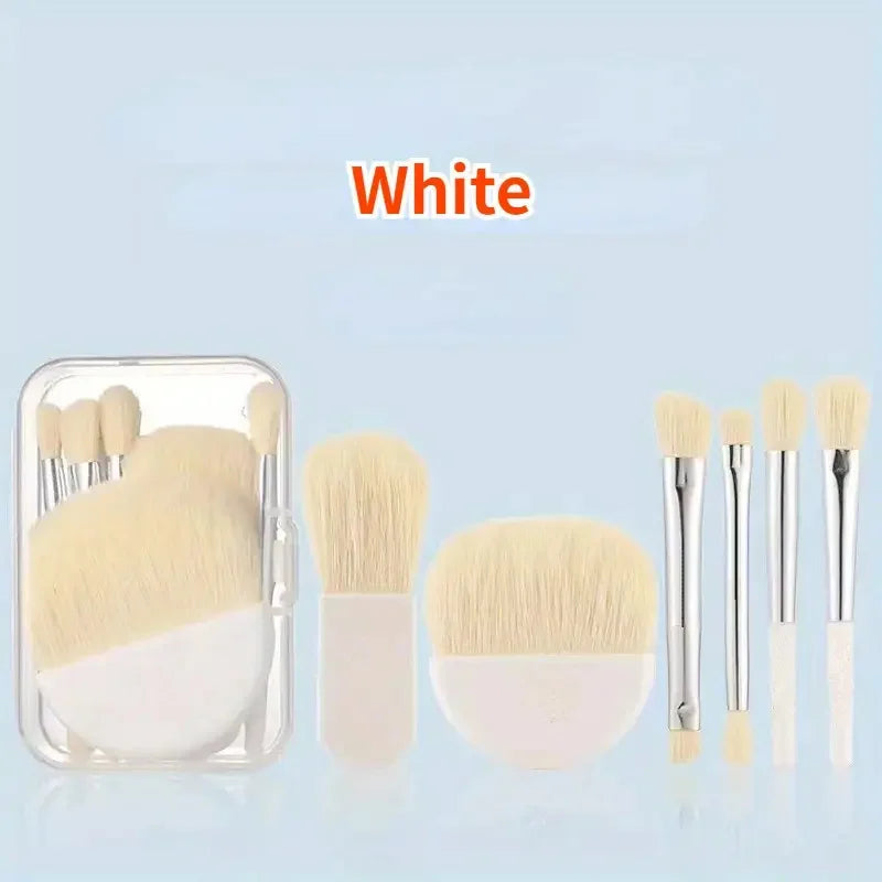 6Pcs Mini Makeup Brushes Set With Box Portable Cosmetic Powder Foundation Blush Blending Concealer Make Up Brushes Makeup Tool