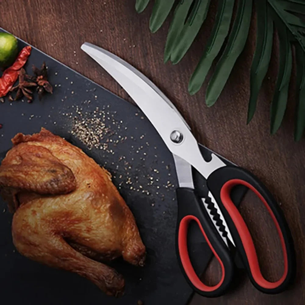 Stainless Steel Scissors Functional Vegetable Food Scissors Kitchen Gadgets Barbecue Kitchen Scissors