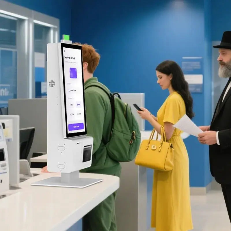 21.5" Android Multi Touch Screen Self Service Checkout Payment Kiosk Machine With Pos