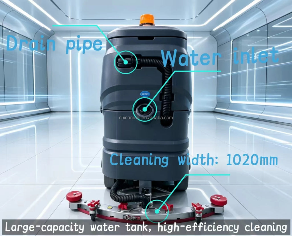 New High-voltage Electric Riding Self-Propelled Factory Floor Cleaner, 24V100AH 100L Tank, Professional Cleaning,