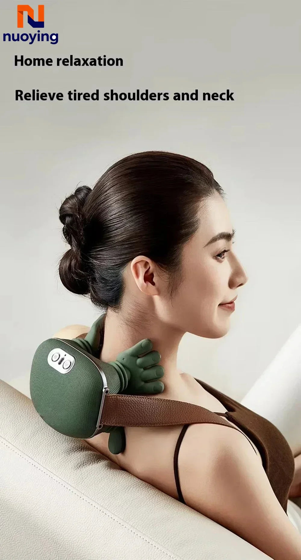 Portable Neck Shoulder Back Kneading Massage Shawl Wireless Body Relaxation Massager for Home Office Car Travel Use