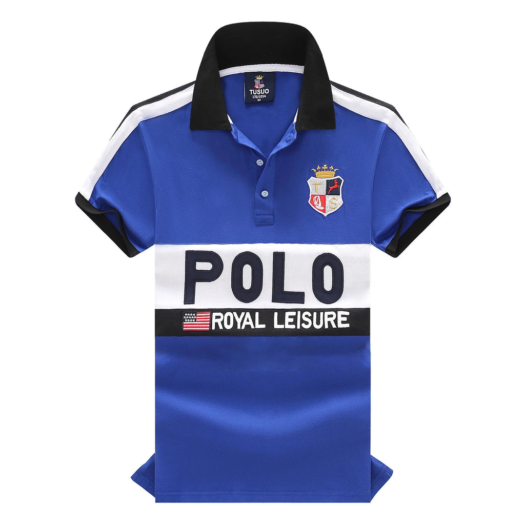 Plus Size 7XL 100% Cotton Summer Men's Polo Shirts Luxury Short Sleeve Contrast Color Letter Embroidery Simple Casual Male Tees