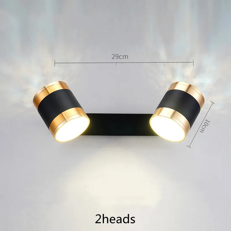 5W Wall Lamp Black/White Modern Aisle Wall Light Adjustable For Bedside Bedroom Lights Corridor sconce AC110-240VGU10 LED Switch