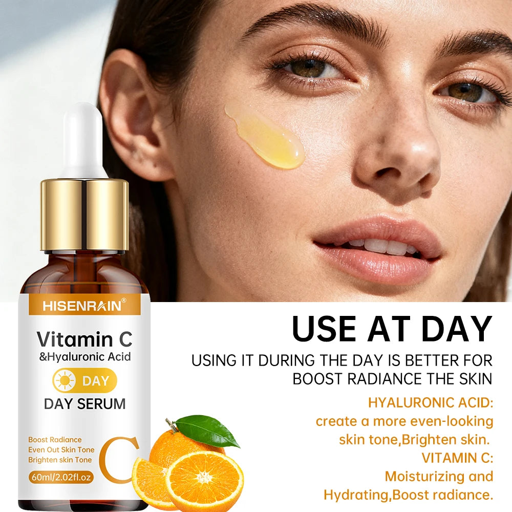 HISENRAIN Vitamin C + Retinol + Hyaluronic Acid Serum Duo | Anti-Aging Brightening & Hydration Combo | For All Skin Type.