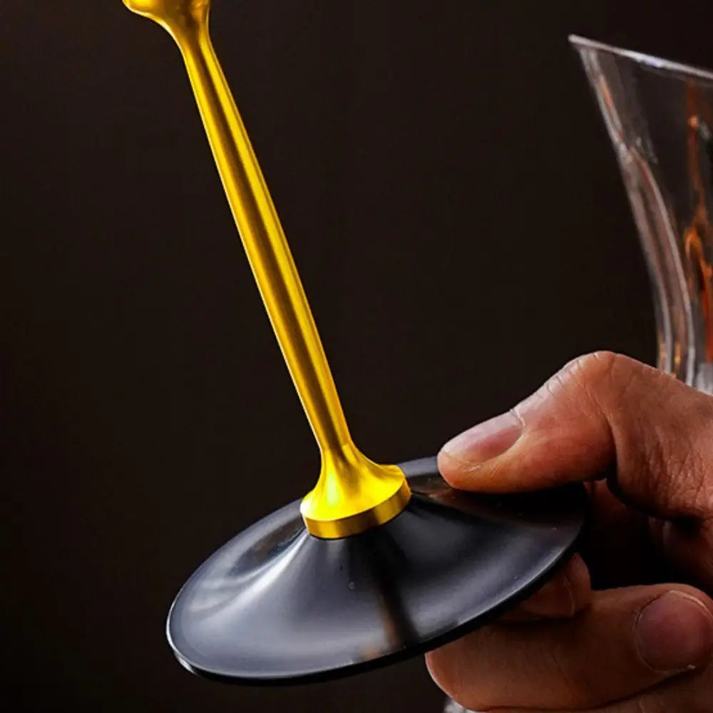 Unique Clear Rotating Glass Wine Glasses Ergonomic Holder Thickened Base Crystal Goblet 500ml Wine Decanter Glass Cup Whiskey