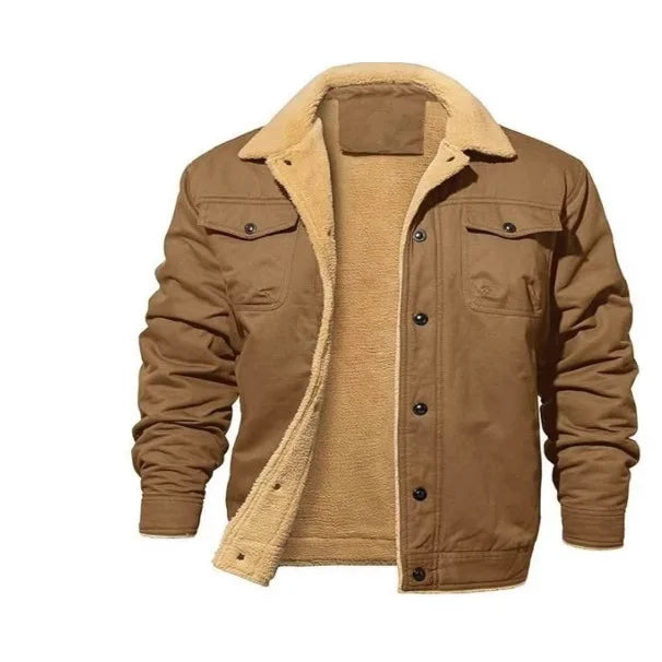 New in autumn and winter, men's jacket, velvet cotton tooling casual coat