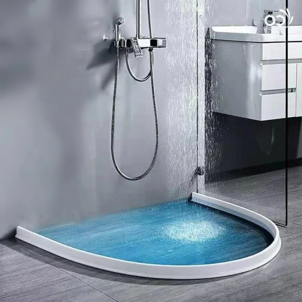 Bathroom Water Stopper Shower Barrier Door Threshold Water Blocking Wash Basin Splashproof Bendable Silicone Sealing Dam Barrier