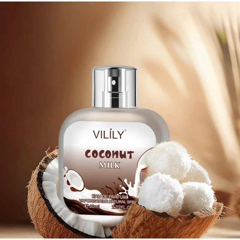 Coconut Vanilla Perfume Gourmand Chocolate Coffee Cream Scent, Fruity Floral Unisex Fragrance Spray, Sweet Musk Fragrance Mist