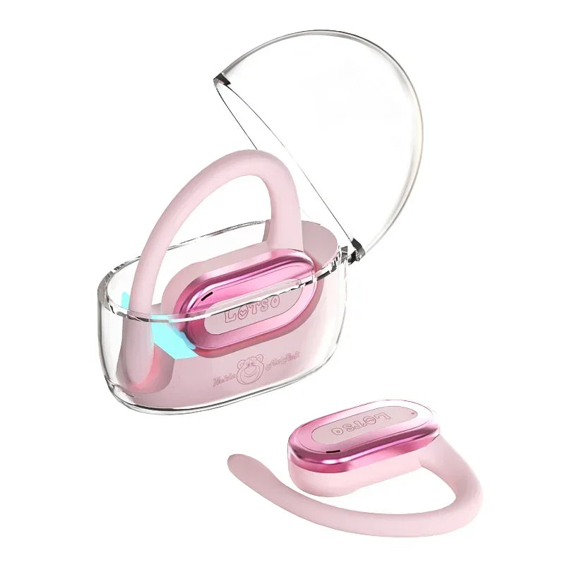 Cartoon OWS Earphones Bluetooth Wireless Lotso Earbuds HIFI Stereo HD Call Sports Gaming Headset Noise Reduction Long Standby