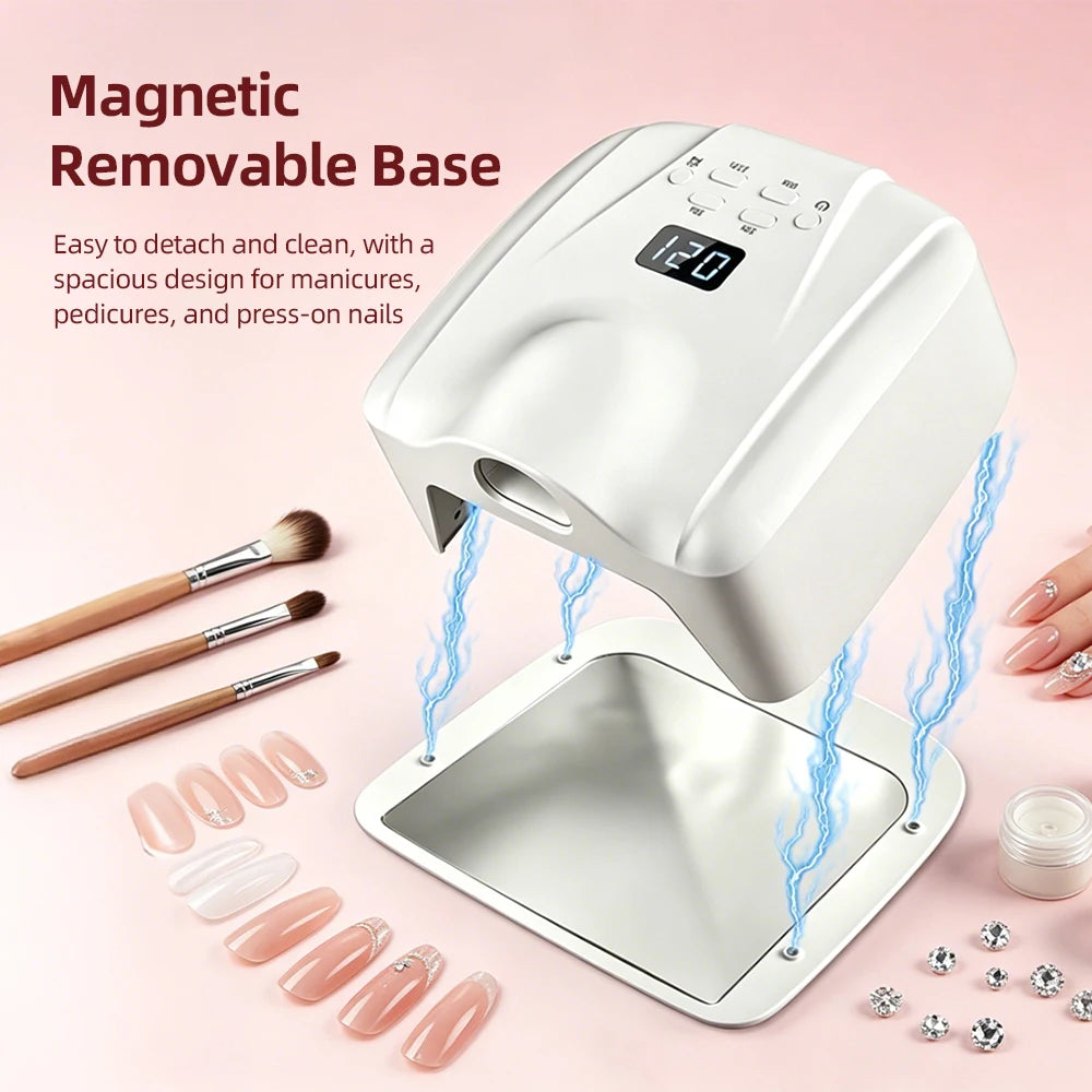 2 IN 1 Nail Lamp Single Toe Single Finger Gel Nail Curing Lamp Full Hand Fast Drying LED Light Nail Dryer Auto Sensor Dual Lamp
