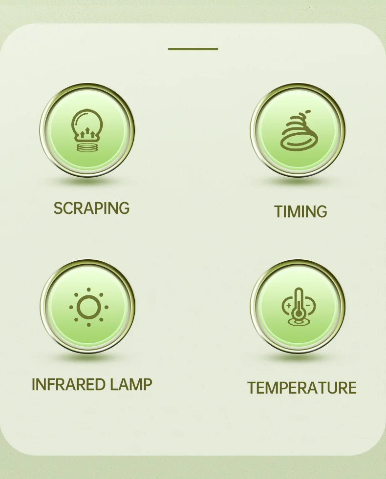 Electric Cupping Massager Vacuum Suction Cup Electric Vacuum Cupping Beauty Health Scraping Infrared Heat Body Slimming Massage