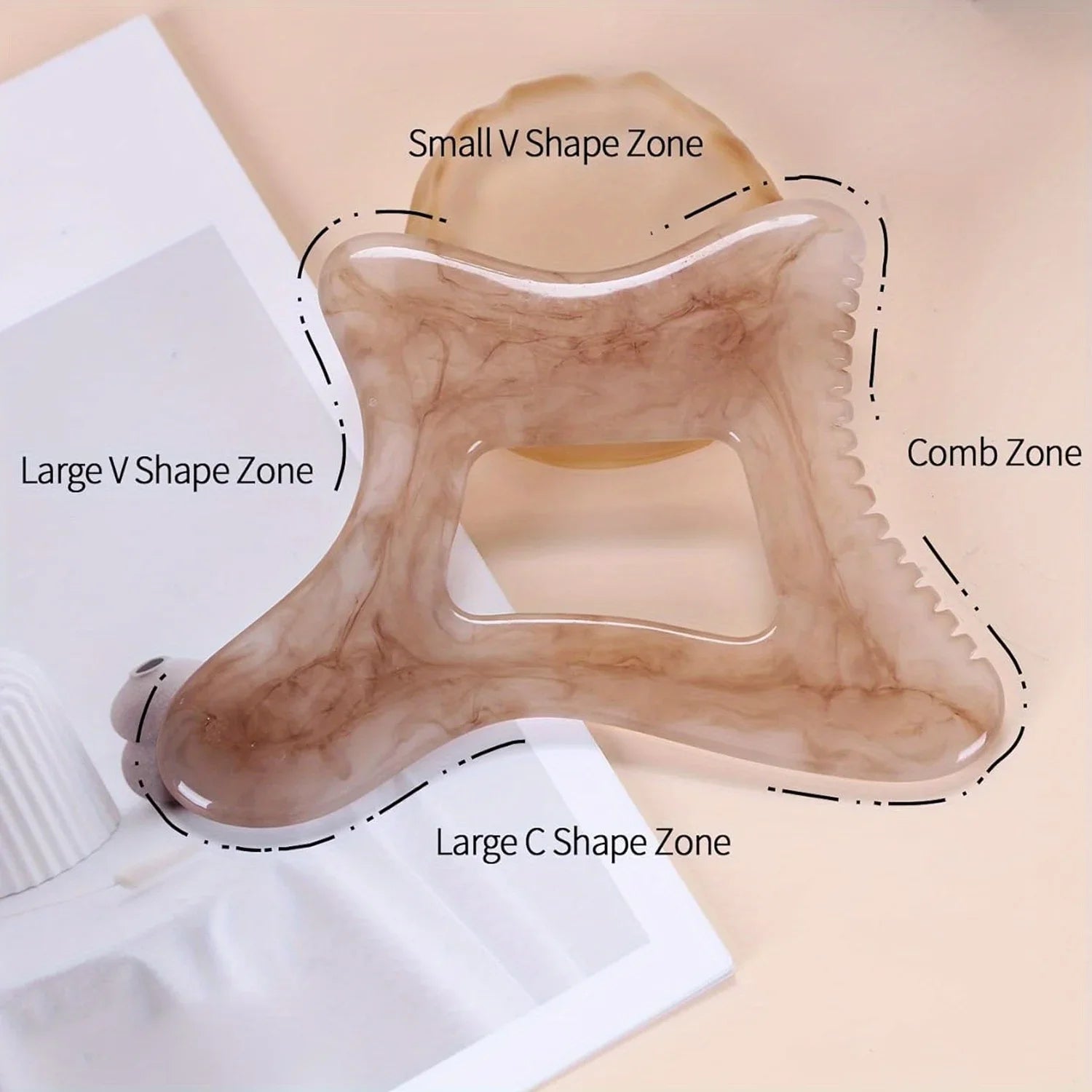 Resin Gua Sha Board for Massage, Acupressure, and Full Body Massage; Suitable for Facial and Neck Meridian Unblocking