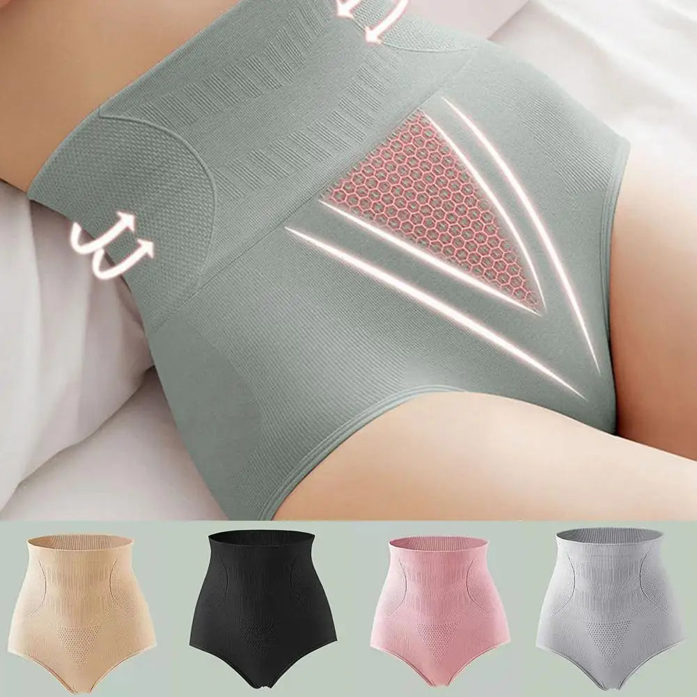 Women High Waist Seamless Tummy Control Hip Lifter Briefs Panties Shapewear for Postpartum Recovery Seamless Briefs 90%
