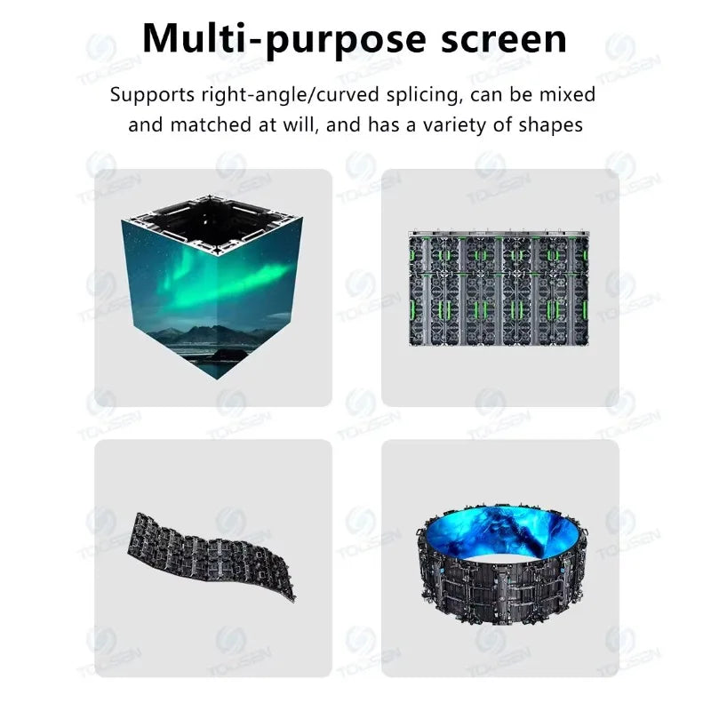 P2.6 P2.9 P3.9 Rainproof LED Video Wall Seamless Splicing Movable Stage Wedding Outdoor Event Rental Display Screen