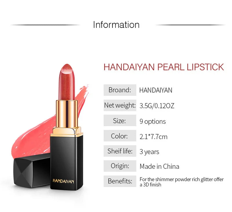 9 Colors Golden Glitter Matte Velvet Nude Metal Lipstick Shimmer Sexy Red Pigments Makeup Long Lasting Waterproof Profissional