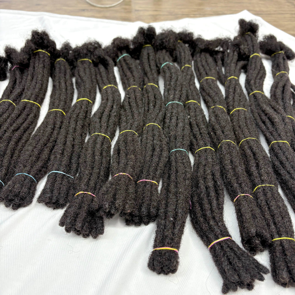 6-20inch 0.6cm Regular Loc Extension Human Hair 50 Strands Full Handmade 100% Human Hair Loc Dreadlock Extension for Men Women