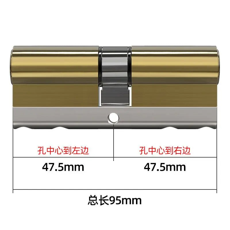 High Quality European Standard Cylinder Super C-level Anti-theft Door All Copper Lock Core, Household All Metal 8pcs Master Keys