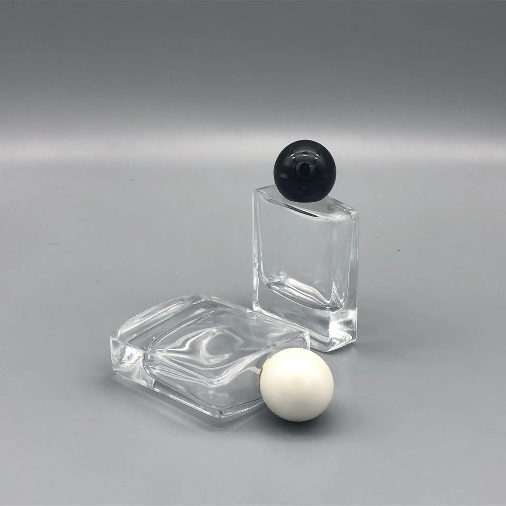 50ML Premium Perfume BottlePortable Perfume Dispenser Flat Square Bayonet Glass BottleCosmetic Spray Bottle Skin Care Tool