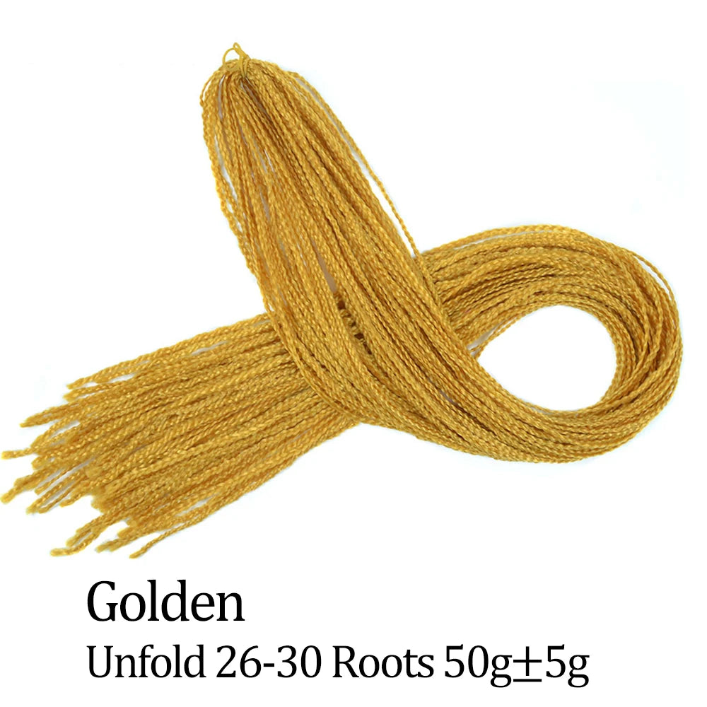 28 Inch Crochet Box Braids Colored Synthetic Braid Synthetic Zizi Braiding Brown Blue Red Crochet Hair For Women Hair Extensions