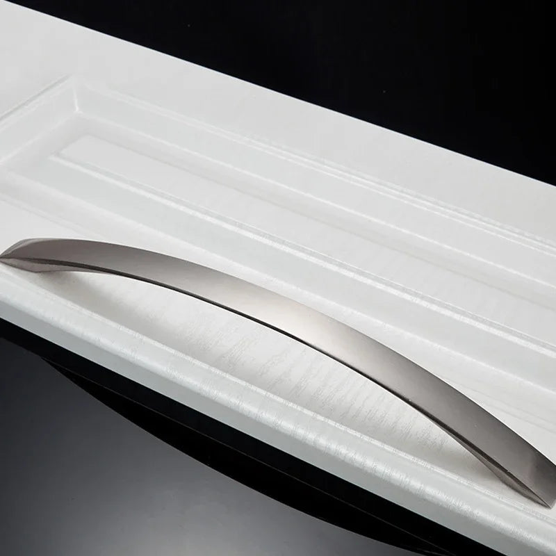 Modern Cabinet Handles Kitchen Door Handles Drawer Knobs Aluminum Alloy Wardrobe Door Handles Brushed Modern Style Hardware
