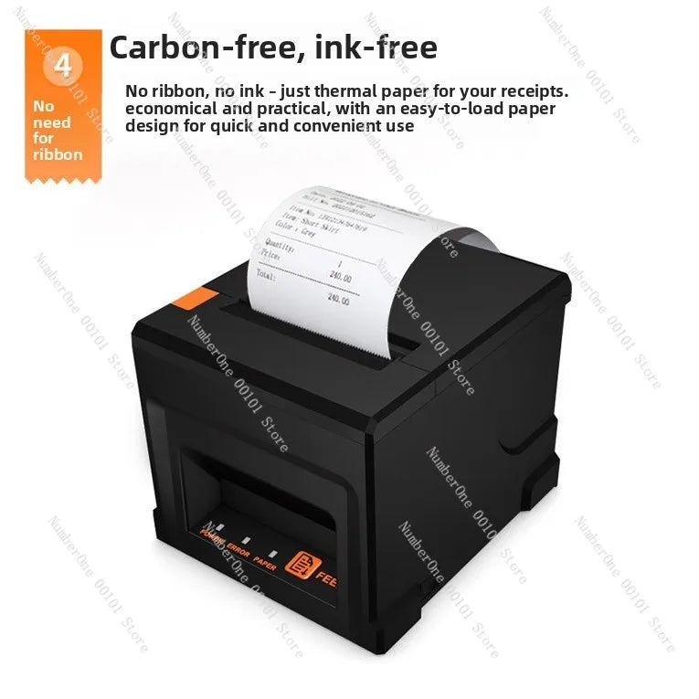 Bill printer 80MM thermal printer automatic paper cutting front desk receipt kitchen order quick printing