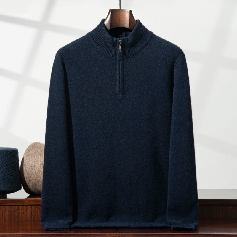 Autumn and Winter 100% Cashmere Men's Clothes Classic England Wind Solid Color Man Thicken Sweater Fashion Men Knitted Pullover