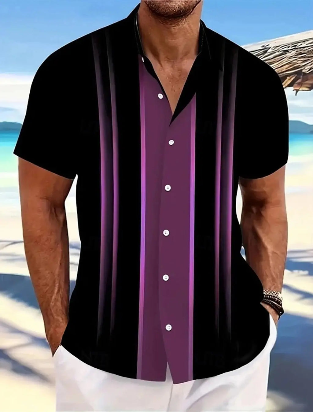 Men's Geometric Line Abstract Art Shirt Summer Shirt Button Up Shirt Short Sleeve Fashion Summer 3D Print Casual Shirts