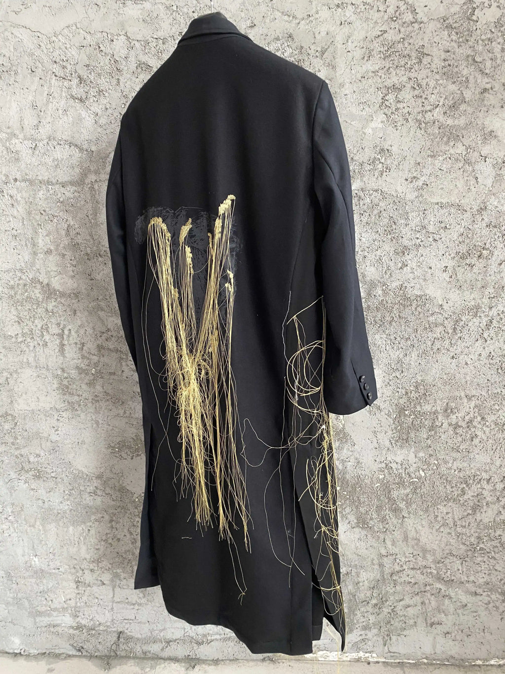 TOP-YAMAMOTO Bat and Sheep Head Five Blessings and Good Fortune Japanese Designer Collaboration Coat