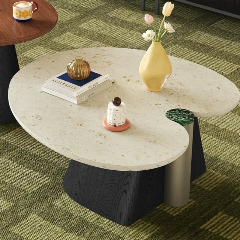 Modern Side Table Small Basses Hotel Irregular Coffee Table Garden Apartment Mesa De Centro Sala Japandi Style Furniture