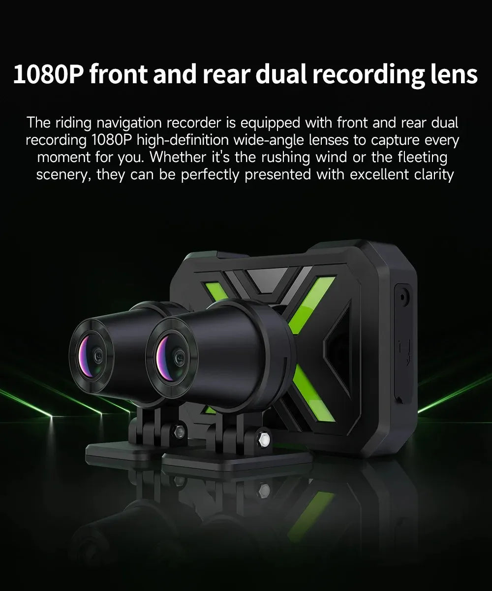 JIUYIN Dual 1080P Motorcycle DVR Full Body Waterproof Moto Camera WiFi Dash Cam Front Rear Driving Video Recorder Black Box