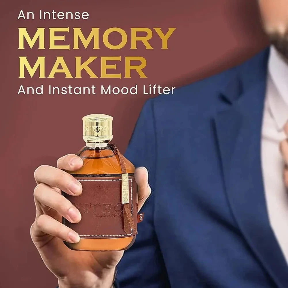Men's Eau de Parfum, Oriental Woody Spicy Fragrance Spray, Long Lasting Scent for Daily Wear & Dating