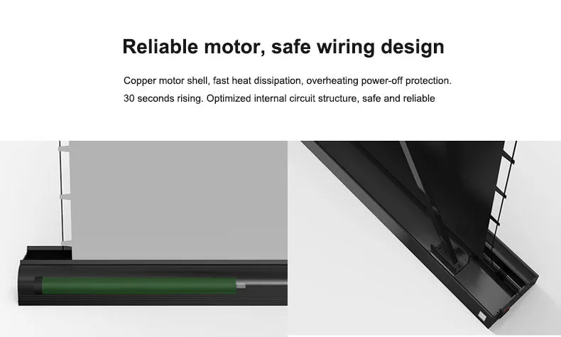 Motorized Floor Rising CLR Projection Screen Tab Tension 92 100 Inch Ambient Light Rejecting Electric for UST Projectors 3D 8K