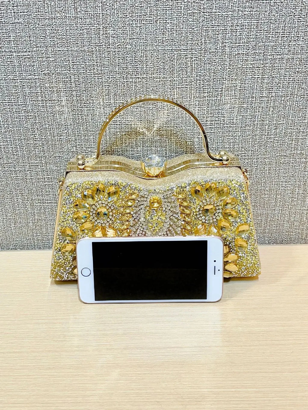 Rhinestone Women Evening Clutch Shiny Dinner Party Handbag Match For Dress Shoulder Crossbody Bag Cosmetic Phone Storage