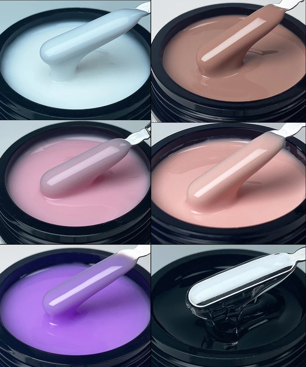 Jillnails Liquid Builder Nail Gel TPO Hema Free for Nail Extension Pink Brown Nude Milky White 50g/100g Nails UV Gel