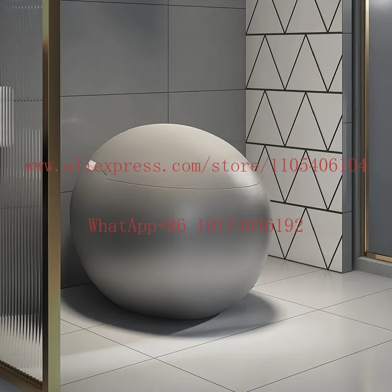 Intelligent One-Piece Egg Shape Automatic Round Smart Ceramic Toilet Bowl New Design Bathroom Sanitary Ware Set Luxury Toilet